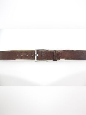 1970’s 36”-40” Vintage Distressed Tan Leather Belt Unisex